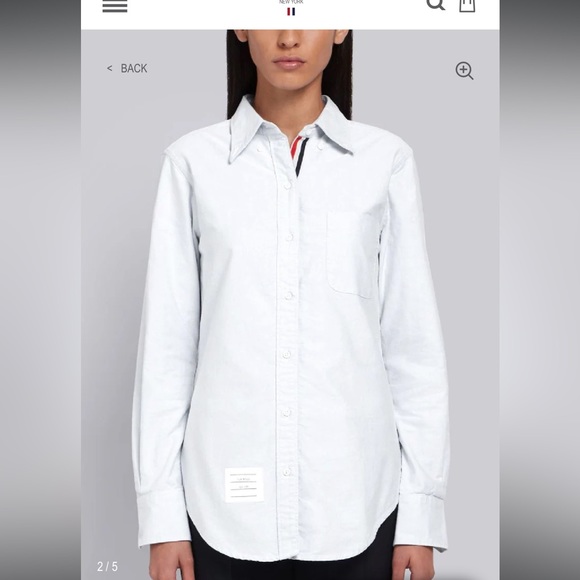 Thom Browne Tops Thom Browne Shirt Womens White Cotton Button Down